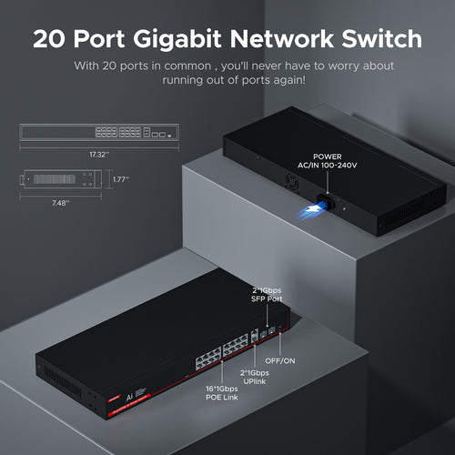 16 Port Network Switch
