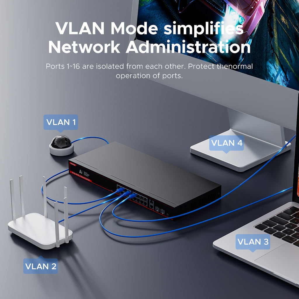 16 Port Network Switch