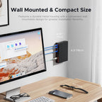 4 Ports 2.5Gb PoE Switch with 2-Port 10Gb SFP+ Ethernet, 6*2.5G POE +2*10G SFP Switches, 65W Fanless Metal IEEE802.3af/at, Wall Mountable for/ AP/NAS/Security